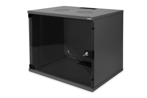 Digitus Szafa sieciowa wisząca 19" 9U rack 540x400, drzwi szyba, szary, niedzielona, niezłożona, 60kg - 2990786