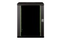 Digitus Szafa sieciowa wisząca Unique 19" 16U rack 600x450, drzwi szyba, czarny, niedzielona, złożona, 100kg - 3027105