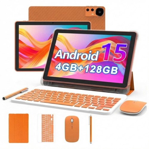 Extralink Tablet CP31 4GB RAM+128GB Orange | Tablet | Android 15, 2Mpx+8Mpx, 6000mAh, 1280x800px, klawiatura, mysz, rysik - 2991384