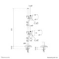Neomounts DS60-600BL2V uchwyt / stojak do monitorów 81,3 cm (32") Biurko Czarny - 3029537