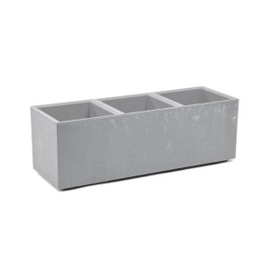FLOWERPOT PLASTIC KARO 90X30X30CM GREY