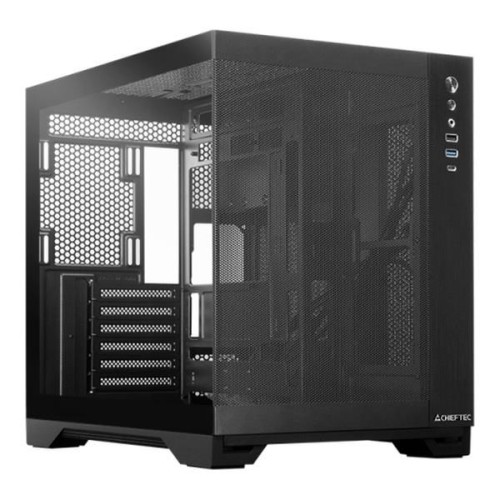 Obudowa Chieftec VISIO AIR Fanless GM-30B-M-FL-OP ATX z oknem bez zasilacza czarna - 3010825