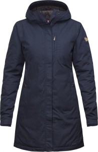 Płaszcz damski Fjallraven Kiruna Padded Parka - dark navy rozmiar: S