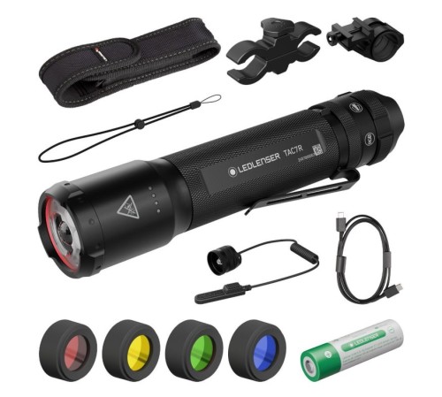 Zestaw mysliwski Ledlenser TAC7R Black Case - 2984896