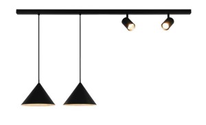 PENDANT LIGHT TRIANGLE 2XE27+2XGU10 BL
