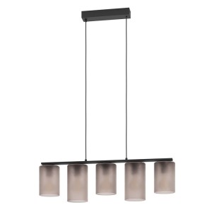 Lampa EGLO Colomera, elastyczny uchwyt, czarny, szary, stal, szkło