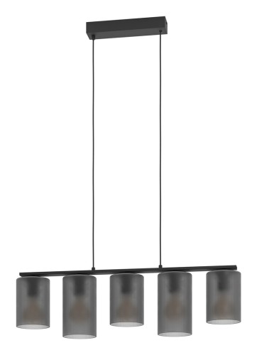 Lampa EGLO Colomera, elastyczny uchwyt, czarny, szary, stal, szkło - 2985389