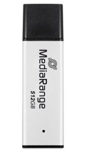 MediaRange MR1904 pamięć USB 512 GB USB Typu-A 3.2 Gen 1 (3.1 Gen 1) Czarny, Srebrny