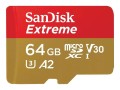 Karta pamięci MicroSDXC SanDisk EXTREME 64GB 170/80 MB/s A2 C10 V30 UHS-I U3 - 3023857