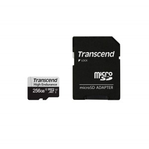 SD microSD Card 256GB Transcend SDXC USD350V w/adapter