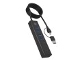 ICY BOX IB-HUB1737-C3 USB 3.2 Gen 1 (3.1 Gen 1) Type-C 5000 Mbit/s Czarny - 2986076
