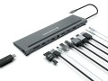 Stacja dokująca CONCEPTRONIC 12-1 USB-C->2xHDMI/3xUSB-A/DP/+ 18cm gr - 2986181