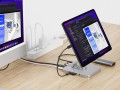 Uchwyt na tablet CONCEPTRONIC ze stacją dokującą 8 w 1 srebrny - 2986199