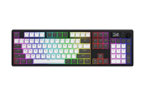 HATOR Skyfall Pro Wireless 100 klawiatura Gaming USB + RF Wireless + Bluetooth QWERTY US English Czarny, Szary - 3024117