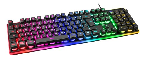 Deltaco GAM-021-RGB-DE klawiatura Gaming USB QWERTZ Niemiecki Czarny - 2986683