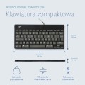 R-Go Tools Ergonomiczna R-Go Compact Break klawiatura, z oprogramowaniem do robienia przerw, QWERTY (UK), przewodowa, czarna - 2987008