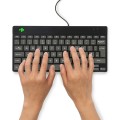 R-Go Tools Ergonomiczna R-Go Compact Break klawiatura, z oprogramowaniem do robienia przerw, QWERTY (UK), przewodowa, czarna - 2987002