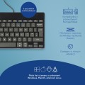R-Go Tools Ergonomiczna R-Go Compact Break klawiatura, z oprogramowaniem do robienia przerw, QWERTY (UK), przewodowa, czarna - 3024310