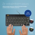 R-Go Tools Ergonomiczna R-Go Compact Break klawiatura, z oprogramowaniem do robienia przerw, QWERTY (UK), przewodowa, czarna - 2987005