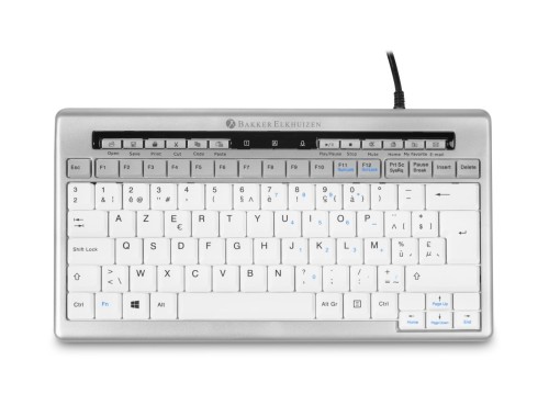 BakkerElkhuizen S-board 840 klawiatura Biuro USB QWERTY British English Jasny Szary, Biały - 2987039