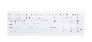 Contour Design Active Key AK-C8100 klawiatura Biuro RF Wireless Niemiecki Biały