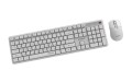 GEMBIRD BEZPRZEWODOWY ZESTAW KLAWIATURY + MYSZ SILENT KEY PRO BUSINESS, BIAŁY, UKŁAD RU - 2987234