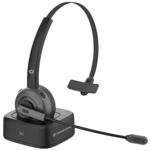 Conceptronic POLONA03BDA słuchawki/zestaw słuchawkowy Bezprzewodowy Opaska na głowę Biuro/centrum telefoniczne Bluetooth Podstawka do ładowania Czarny