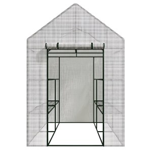 AWTOOLS SZKLARNIA OGRODOWA BIAŁA 143x143x195cm