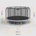 REBEL ACTIVE TRAMPOLINA PRO 14FT/427CM, SIATKA, DRABINKA RBA-8004 - 3011804