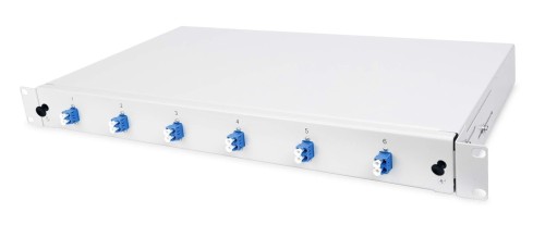 Światłowodowe skrzynki 19" Breakout Box z 6x duplex LC, tryb jednorazowy - 2990488