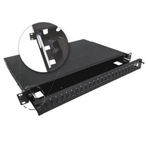 Alantec Przełącznica światłowodowa teleskopowa 24xSC duplex / 24xLC quad 19" 1U z akcesoriami montażowymi (dławiki, opaski) (FOP-1U-24SCD-C-P)