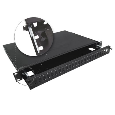 Alantec Przełącznica światłowodowa teleskopowa 24xSC duplex / 24xLC quad 19" 1U z akcesoriami montażowymi (dławiki, opaski) (FOP-1U-24SCD-C-P) - 2990496