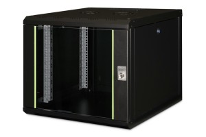 Digitus Szafa sieciowa wisząca Unique 19" 9U rack 600x600, drzwi szyba, czarny, niedzielona, złożona, 100kg
