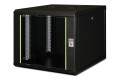 Digitus Szafa sieciowa wisząca Unique 19" 9U rack 600x600, drzwi szyba, czarny, niedzielona, złożona, 100kg - 2990579
