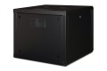 Digitus Szafa sieciowa wisząca Unique 19" 9U rack 600x600, drzwi szyba, czarny, niedzielona, złożona, 100kg - 3026553