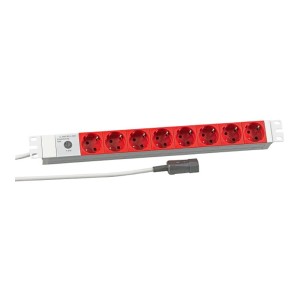 EFB Elektronik 691698K rozgałęziacz 2 m 8 x gniazdo sieciowe Czerwony, Biały