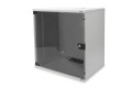 Digitus Szafa sieciowa wisząca 19" 12U rack 540x400, drzwi szyba, szary, niedzielona, niezłożona, 60kg - 2990804