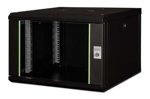 Digitus Szafa sieciowa wisząca Unique 19" 7U rack 600x600, drzwi szyba, czarny, niedzielona, złożona, 100kg - 2990847