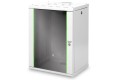 Digitus Szafa sieciowa wisząca Unique 19" 16U rack 600x450, drzwi szyba, szary, niedzielona, złożona, 100kg - 2990859
