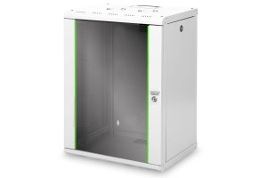 Digitus Szafa sieciowa wisząca Unique 19" 16U rack 600x450, drzwi szyba, szary, niedzielona, złożona, 100kg