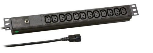 EFB Elektronik EK631CC.1 rozdzielacz zasilania PDU 12 x gniazdo sieciowe 1U Czarny - 3005925