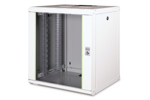 Digitus Szafa sieciowa wisząca Unique 19" 12U rack 600x450, drzwi szyba, szary, niedzielona, złożona, 100kg