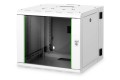 Digitus Szafa sieciowa wisząca Unique 19" 9U rack 600x600, drzwi szyba, szary, dzielona, złożona, 100kg - 2991130
