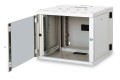 Digitus Szafa sieciowa wisząca Unique 19" 9U rack 600x600, drzwi szyba, szary, dzielona, złożona, 100kg - 3027193
