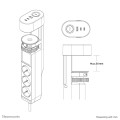 Neomounts DS22-840BL6 rozgałęziacz 1,4 m 3 x gniazdo sieciowe Wewnętrzna Czarny - 2993647