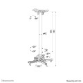 Neomounts CL25-550WH1 uchwyt do montażu projektora Sufit Biały - 2993785