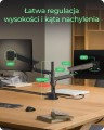 ICY BOX IB-MS702-T uchwyt / stojak do monitorów 144,8 cm (57") Biurko Czarny - 2993978