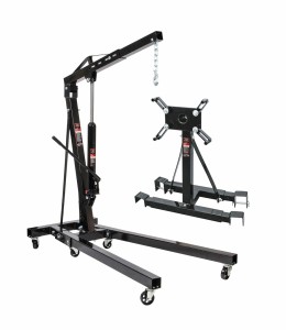 AWTOOLS ŻURAW WARSZTATOWY 2-TONOWY + WÓZEK MONTAŻOWY 900 kg
