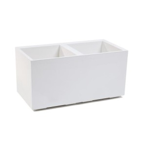 FLOWERPOT PLASTIC KARO 80X40X40CM CREAM
