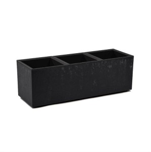 FLOWERPOT PLASTIC KARO 90X30X30CM BLACK